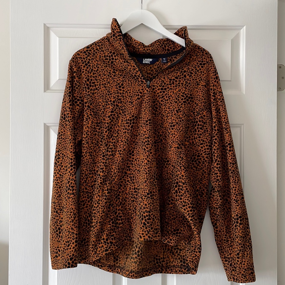 Cheetah fleece sweater